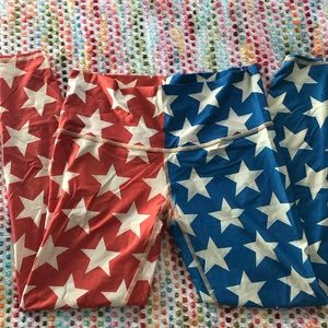 Teeki Americana yoga pants Sz large